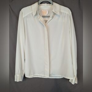 Country Sophisticated by Pendleton Portland Oregon size 16 cream blouse